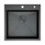 Мойка для кухни врезная D&K DKS505006 графит из нержавеющей стали, 50*50 см с сифоном, коландером, дозатором