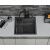 Мойка для кухни врезная D&K DKS505006 графит из нержавеющей стали, 50*50 см с сифоном, коландером, дозатором