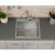 Мойка для кухни врезная D&K DKS505004 сатин из нержавеющей стали, 50*50 см с сифоном, коландером, дозатором