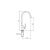 Смеситель для кухни FASHUN A4053+B07 серый с гибким изливом