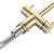 Смеситель для кухни GROSS AQUA 3188611SSMGB Neosteel матовое золото, с подключением к фильтру питьевой воды
