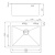 Мойка для кухни врезная Fmark FSC6050L сатин из нержавеющей стали, 60*50 см с сифоном