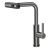 Смеситель для кухни RUSH Tinos TI3732-18Grey графит, с выдвижной лейкой, поворотным аэратором, 4 режима