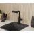 Смеситель для кухни RUSH Tinos TI3732-18Black черный, с выдвижной лейкой, поворотным аэратором, 4 режима