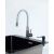 Смеситель для кухни Wasser Zimmer ZM-7728-2Q-761 графит с гибким черным изливом, SUS304, Смесители Wasser Zimmer, , Wasser Zimmer