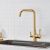 Смеситель для кухни Shevanik S528G с подключением фильтра питьевой воды, золотой сатин, Смесители с подключением к фильтру питьевой воды, , Shevanik