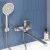 Смеситель для ванны GROSS AQUA Prado 7578828C-35F с длинным изливом 350 мм