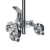 Душевая система со смесителем GROSS AQUA Prado GA9828SMDR с изливом, никель-хром
