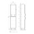 Пенал напольный VOLNA Geometry 40 pnGEOMETRY40-01, белый