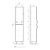 Пенал напольный VOLNA Geometry 40 pnGEOMETRY40-07, графит