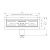 Душевой лоток под плитку с сухим затвором 500мм VIEIR DL50A сливная труба 40/50мм (мин.1/4)
