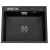 Мойка для кухни врезная Diadonna DS5060BL черная из нержавеющей стали, 50*60 см без сифона