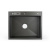 Мойка для кухни врезная Diadonna DS5060BL черная из нержавеющей стали, 50*60 см без сифона