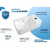 Раковина подвесная правая Watersense Mia 45 W00025 450х260х90 мм с полочкой под смеситель, белая