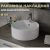 Раковина накладная Watersense Milana S D40 W00007 400х400х145 мм с полочкой под смеситель, белая
