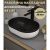 Раковина накладная Watersense Rita 48 Duo artceramic W00767 485х350х140 мм черно-белый матовый