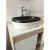 Раковина накладная Watersense Rita 48 Duo artceramic W00767 485х350х140 мм черно-белый матовый
