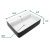 Раковина накладная Watersense Eva 60 Duo W00774 605х415х135 мм с полочкой под смеситель, черно-белый глянец