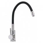 Смеситель для кухни Gross Aqua ColorFlex 3241508B с гибким изливом чёрный