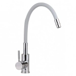 Смеситель для кухни Gross Aqua ColorFlex 3241508G с гибким изливом серый