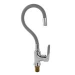 Смеситель для кухни Mak 4103 серый с гибким изливом