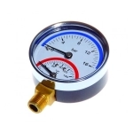 Термоманомер TIM радиальный 16 бар корпус: металлический + стекло присоединение: 1/2