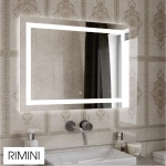 Зеркало для ванной Rimini ЗЛП167 800x600, LED подсветка сенсорный выключатель и подогревом