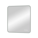 Зеркало для ванной Glamour ЗЛП606 800х900 LED подсветка сенсорный выключатель и часами