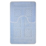 Коврик для ванной Санакс 00282 CLASSIC UNI двойной  Голубой 55х90 + 45х55 см