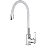 Смеситель для кухни Ledeme Rainbow L4898-3 с гибким изливом белый