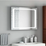 Зеркало для ванной Quattro ЗЛП572 800х600 LED подсветка cенсорный выключатель