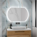 Зеркало для ванной Polaris ЗЛП883 1000х600 LED подсветка сенсорный выключатель
