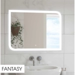 Зеркало для ванной Fantasy 800x600 LED подсветка сенсорный выключатель и функцией Bluetooth (hands free)