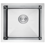 Мойка для кухни врезная GERHANS K35043 хром из нержавеющей стали, 50*43 см с сифоном