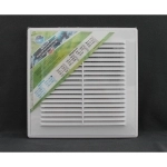 Космовент Решетка вентиляционная 210х210 в рамке с москитной сеткой пластиковая белая арт.ЛР210 (100)