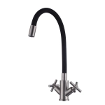 Смеситель для кухни Fmark FS8442-01 с гибким изливом черный