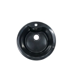 Мойка для кухни Агата AG2C1 черная круглая кварцевая глянцевая 475*190мм