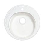 Мойка для кухни Агата AG7C8 белая круглая кварцевая глянцевая 500*180мм