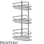 Полка угловая 3  яруса трапеция  Классик Черный 200х200х630 П0001992 (10)