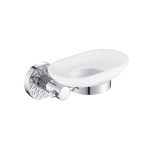 Мыльница стеклянная GFmark 3207 с белой мозайкой