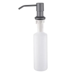 Дозатор для кухонной мойки врезной LEDEME L405U графит из пластика/металла, 240 мл механический