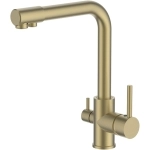 Смеситель для кухни Ledeme L4055Y-3 с подключением к фильтру воды золотой