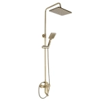 Душевая система GFmark со смесителем и тропическим душем под состаренную бронзу 5075