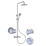Душевая система FASHUN A52427 с термостатическим смесителем из нержавеющей стали сатин
