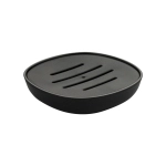 Мыльница настольная Санакс 29037 черная, пластиковая