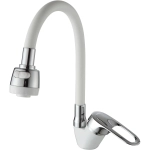 Смеситель для кухни Ammore A5040-C силиконовым изливом белый
