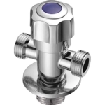 Вентиль угловой D-Lin D65803  с двойным подключением латунь