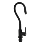 Смеситель для кухни BRIMIX 9318 с гибким изливом черный из нержавеющей стали