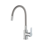 Смеситель для кухни RUSH Siple SI7335-60Grey с гибким изливом Серый