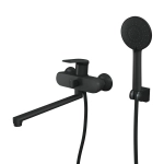 Смеситель для ванны RUSH Nevis NE1735-51black с длинным изливом Черный